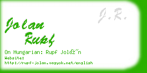 jolan rupf business card